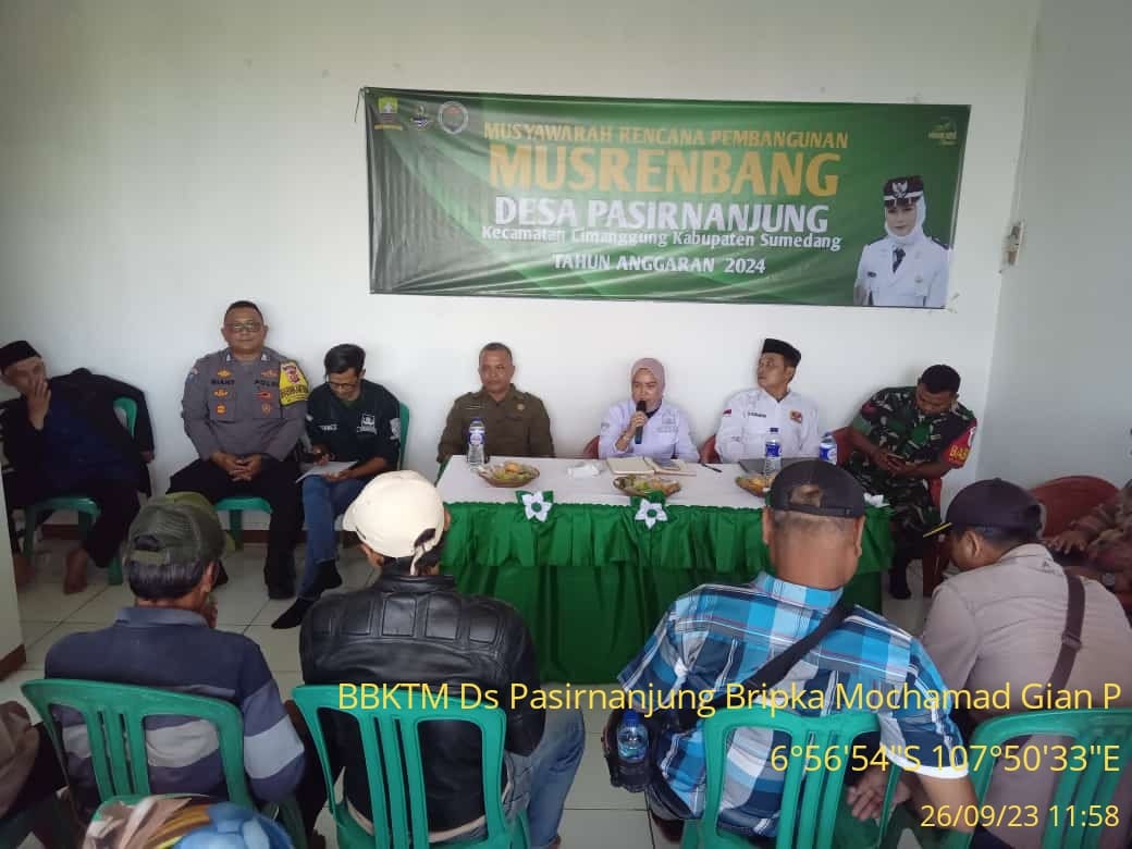 Bhabinkamtibmas Desa Pasirnanjung Monitoring Musrenbagdes Dan